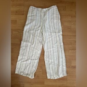 Joie White and Black Striped women’s slack